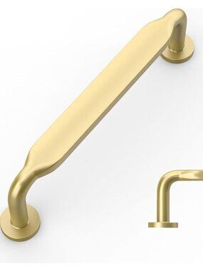 10 Pack Brushed Gold Cabinet Pulls 3-3/4 Inch(96mm) Hole Centers Kitchen Cabinet